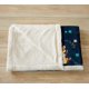 thumbnail image 3 of Plush Floral Fox Kids Blanket Soft Sherpa Throw for Queen Size Nature Themed Design in Dark Blue, 3 of 5