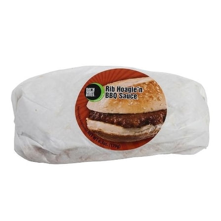Day N Night Bites Rib Hoagie and BBQ Sauce Sandwich, 6.31 Ounce -- 12 per case.