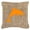 Orange, variant on Dolphin Burlap and Orange Indoor & Outdoor Decorative Fabric Pillow - 18 x 18 in.