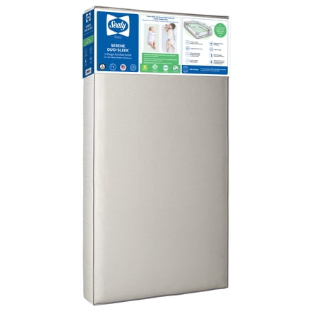 Sealy Serene Duo-Sleek Crib Mattress, 2-Stage Waterproof Foam Baby/Toddler Mattress