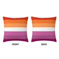 thumbnail image 2 of Lesbian Pride Flag Throw Pillow Cover Cozy Micro velvet 18x18 Inch Pillowcase Cushion Decorative Pillow Case for Car Home Sofa Bed Decor with Hidden Zipper, 2 of 7