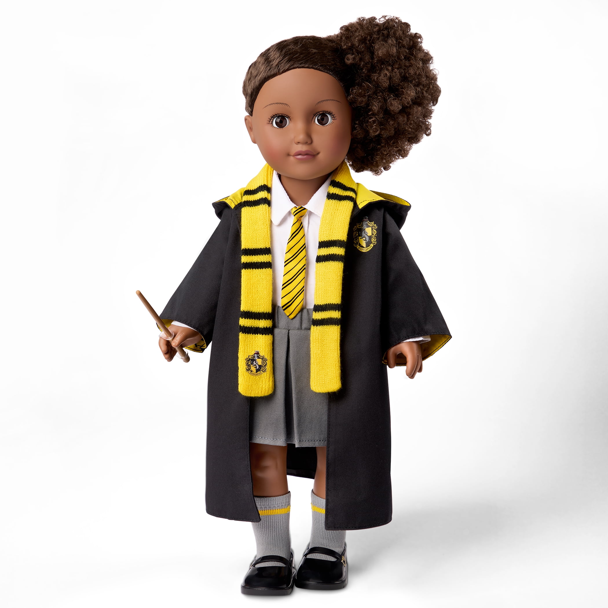 Harry Potter ™ Hufflepuff ™ School Uniform with Wand for 18inch Dolls Toys Kids 5 Years +  (图4)
