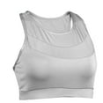 thumbnail image 2 of High Impact Racerback Sports Bra for Women - Grey, Medium | Workout Gym Activewear, 2 of 8