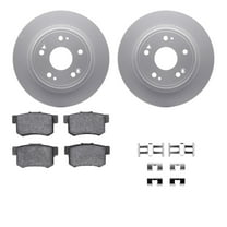 Dynamic Friction Company Rear Geospec Brake Rotors with 5000 Advanced Brake Pads includes Hardware 4512-59130