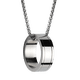 thumbnail image 1 of Collar Hombre con Dije de Anillo LUCKMAN Acero Inoxidable con Baño Oro 18k Color Plata o Negro Modelo Henry UNITALLA, 1 of 7