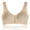 Plus size bras for women-Coffee, variant on Homenesgenics Bras for Women Sports Bra 3PC Woman's Solid Color Push Up Large Size Plus Size Daily Bra Underwear No Wire Wireless Wirefree Red XXL