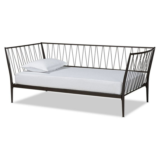 Baxton Studio Lysa Black Finished Metal Twin Size Daybed