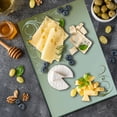 thumbnail image 5 of Wedding Cutting Board, 2 Wedding Rings Entangled Swirled Floral Framework Romantic Celebration, Decorative Tempered Glass Cutting and Serving Board, Large Size, Yellow Sepia Coconut, by Ambesonne, 5 of 5