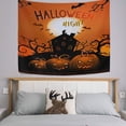 thumbnail image 3 of GZHJMY Tapestry Wall Hanging Halloween Pumpkins Black Cat Bats Tapestry Decorative Tapestries Wall&nbsp;Blanket&nbsp;Bedding Tapestry for Bedroom Living Room Dorm 90"x60" Gift Decor, 3 of 7