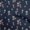 Black, variant on oneOone Georgette Viscose Teal Blue Fabric Floral Retro Craft Projects Decor Fabric Printed By The Yard 42 Inch Wide