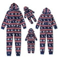 thumbnail image 3 of URMAGIC Matching Family Pajamas Hoodie Sleepwear Christmas PJ's Festival Snowflake Plush Cozy Warm Onesie, 3 of 11