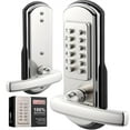 thumbnail image 1 of Elemake Keypad Door Lock, Keyless Entry Door Lock Mechanical Lock with Keypad, Combination Code Locks with Handle, Right Handed Door Lever, Stainless Steel 304 - NOT a Deadbolt, 1 of 4