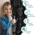 thumbnail image 3 of Blackout Kids Curtains,Black Gothic Hand Skull Star Pattern Childrens Insulated Curtains Set Of 2,Bedroom Essentials,Toddler Room Decor 42x63in(106x160cm), 3 of 5