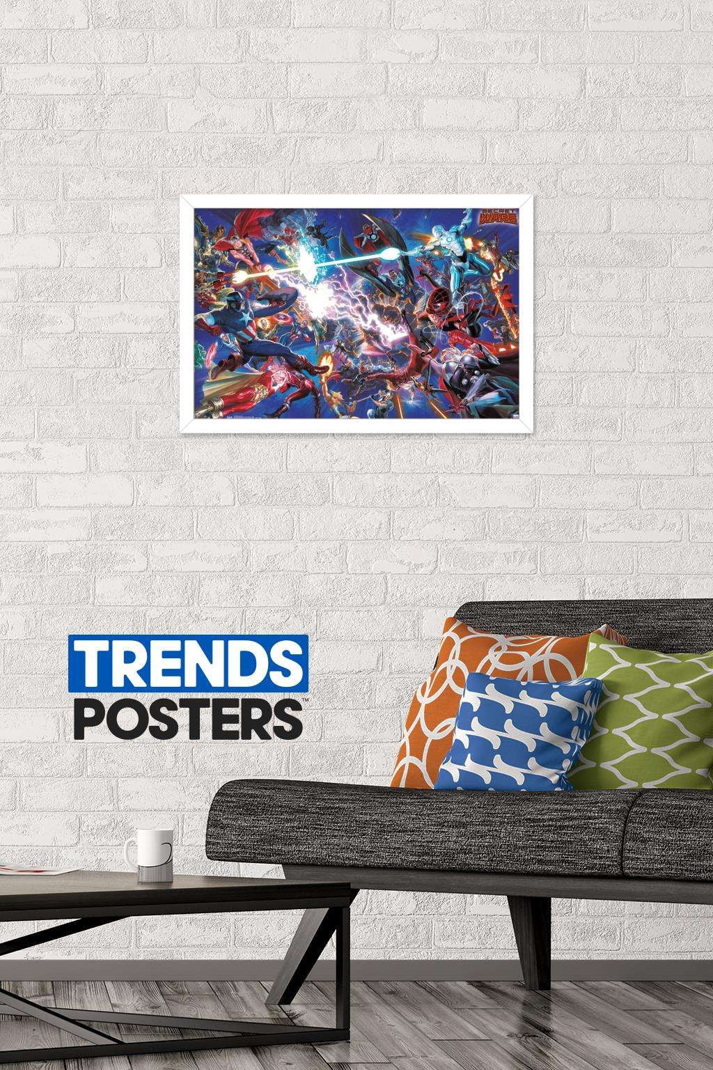 Marvel Comics - Secrets Wars - Battle Wall Poster, 14.725" x 22.375", Framed