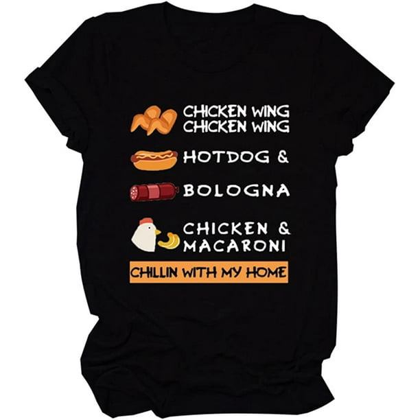 Chicken Wing Chicken Wing Funny Song Lyrics Letter Printed Shirts Casual Teen Girls T Shirt Gift for Women Black X-Large Chicken Wing Chicken Wing Funny Song Lyrics Letter Printed Shirts Casual Teen Girls T Shirt Gift for Women Black X-Large