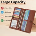 thumbnail image 3 of FALAN MULE Ultra Slim Thin Wallet for Women Bifold Leather RFID Blocking Designer Credit Card Holder, 3 of 10