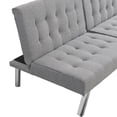 thumbnail image 6 of Aukfa Linen Futon Convertible Sofa for Home Office, Tufted Back, Space Save, Gray, 6 of 10