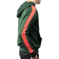 thumbnail image 4 of Mens Stripe Track Pullover Hoodie Skinny Fit Elastic Athletic Training Tops, 4 of 5
