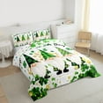 thumbnail image 3 of jejeloiu Lucky Leaf Clover Queen Comforter Set,Happy St Patricks Day Bedding Sets,Cartoon Gnome Bedding Comforter Set For Kids,Breathable Home Decor Reversible,3pcs, 3 of 8