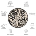 thumbnail image 5 of Safavieh Courtyard Crystal Floral Indoor/Outdoor Area Rug, Sand/Black, 6'7" x 6'7" Round, 5 of 9