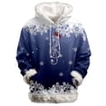 thumbnail image 4 of Women's Christmas Hoodie 2025 Long Sleeve Trendy Trim Snowflake Graphic Hooded Sweatshirt with Pockets Xmas Pullover Top, 4 of 4