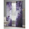 thumbnail image 3 of Purple Ombre Clouds Sheer Curtains 108 Inch Length 2 Panels Set, Modern Abstract Art Gradient Cloud Voile Window Treatment Semi Sheer Long Curtains Drapes for Bedroom/Living Room/Kitchen 52"x108"x2, 3 of 7