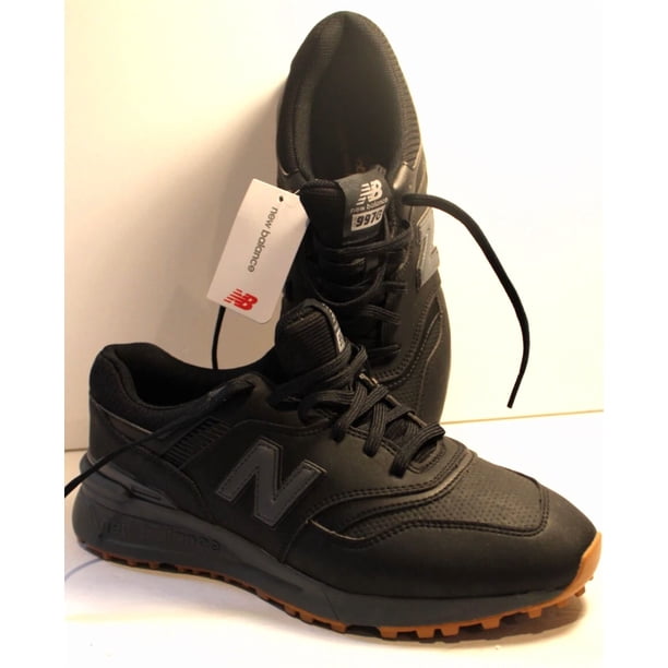 NEW BALANCE 997G SNEAKERS BLACK LEATHER LACE UP LOW TOP GOLF SHOES SZ 10 2E NWT