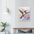 thumbnail image 3 of ONETECH Hummingbird Wall Art Decor Abstract Watercolor Animal Canvas Prints Modern Bird Portrait Poster Picture Paintings for Kid's Room Bedroom Bathroom Nursery Home Decor 16x20in, 3 of 4