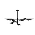 thumbnail image 2 of Hunter - Merian 6-light Matte Black, Extra Large Chandelier, Dimmable, Modern Style, Sputnik Shaped, for Bedrooms, Dining, Living Rooms - 48140, 2 of 9