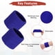 thumbnail image 5 of Uxcell 12PCS Bandas de sudor deportivas, muñequeras de algodón absorbentes de sudor para entrenamiento/baloncesto/correr [Azul zafiro, 5cm de ancho], 5 of 7