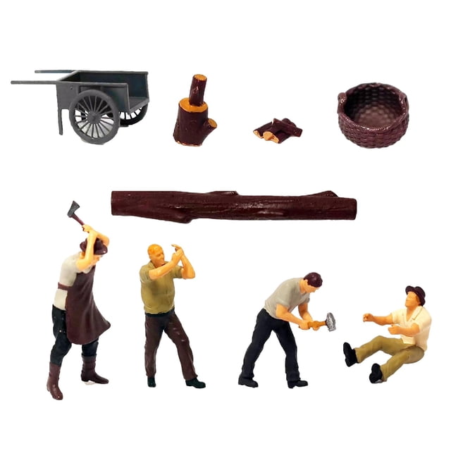 4 piezas de Figuras pintadas CUTICAT accesorios para fotografía diorama