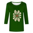 thumbnail image 3 of Hvot&aat Women's Trendy T-Shirts Sunflower Graphic Loose 3/4 Sleeve Tee Casual Boat Neck Cute Funny Blouse, 3 of 3