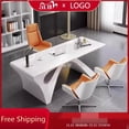 thumbnail image 2 of Home High Quality Office Desk White Secretary Free Shipping Mid Century Computer Desks Unique Filing Cabinets Bureau Furniture My Lux Decor Round, 2 of 24