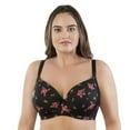 thumbnail image 4 of PARFAIT Women's Casey Plunge Molded T-Shirt Bra - Black w/ Rose Print - 42I, 4 of 4