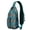 Blue-green-15, variant on Cute Snowy Owl Pattern Sling Backpack, Lightweight Crossbody Daypack with Big Eyes Cartoon Owl Print, Night Design Anti-theft Travel Bag for Students, Travelers, Outdoor, Gym
