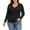 Black, variant on Plus Size Shirts for Womens Base Layer Tops V Neck Long Sleeve Soft Stretchy Undershirts XL-5XL