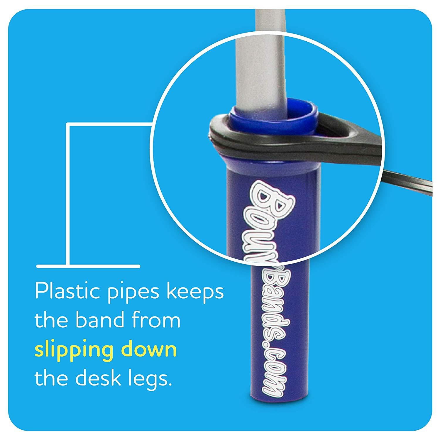 Bouncyband® for Extra-Wide School Desks, Blue Tubes