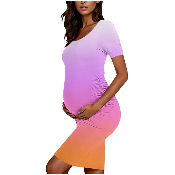 fitted lace wedding dress ZIUMUDY Off Shoulder Rainbow Maternity Dress for Photo Shoot Baby Shower  Dress Short Sleeve Tulle Maternity Gown Party Dress (Purple, Small) at  Amazon Women's Clothing store main image 1