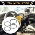 thumbnail image 2 of Anillos de Decoración del Tablero de Ventilación de AC de 4 Pcs para Toyota Tacoma 2016-2021, Decoración del Anillo de Cubierta de Ventilación de Aire Acondicionado de Aleación de Aluminio Negra, 2 of 6