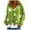 Green, variant on Women's V-Neck Cropped Cardigan Long Sleeve Elegant Sweater Top Warm Printing Cozy Coat Soft Knit Casual Outerwear