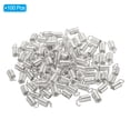 thumbnail image 3 of Unique Bargains Cord End Caps, 100Pcs 4x9mm Metal Spring Coil End Tips Crimp Terminators Caps Silver White, 3 of 5