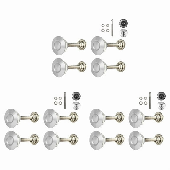 12X Quick Release Push Hood Latch Button Car Pin Bonnet Lock Bumper Clip Latches Silver