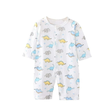 

Hrsba One-piece Jumpsuit for infant Child Summer Overall Outfit Short Sleeved Short Rompers for Toddler White P 18-24M