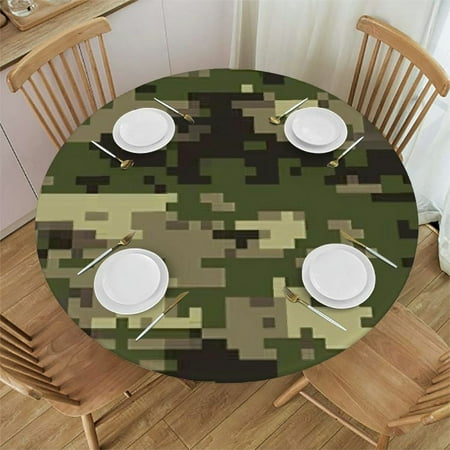 

Tllo0ord Tablecloth Protector Round Table Cloth in The Themed Decorate Party Set Picnic Birthday and Wedding Banquet Fits up Tables Green 38-42