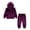 #A10-Purple, variant on Abcomgle Girls Two Piece Sets Size 7-8 Velour Full Zip Long Sleeve Girls Zip Up Hoodie and Fluffy Sweatpants Winter Kids Tracksuit Girls,5-6 Years Black