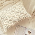 thumbnail image 2 of Lumbar Pillow Cover-Set of 2 Decorative Thorw Pillowcase Boho Tassel Cushion Covers for Sofa Couch Chair Farmhouse Home Decor 12X18 INCH, 2 of 7