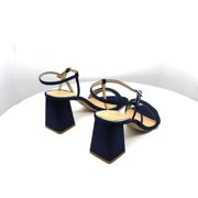 Jewel Badgley Mischka Womens Earlene Block Heel Evening Sandal (Size 9)
