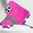 thumbnail image 5 of I-HONVA For iPhone 16 Pro Max Case Compatible with MagSafe,3-Layer Military Grade Drop Protection Anti-Slip Bumper Rugged Shockproof Dustproof Protection 6.9 inch Phone Case,Rose Turquoise, 5 of 7