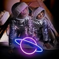 thumbnail image 2 of Planet Neon Signs LED Neon Wall Sign Pink Blue Neon Lights, 2 of 4