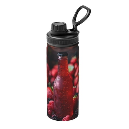 

Hirioo Berry Infused Refreshment for 18oz Sports Insulated Kettle for Gym Hiking Camping Running Mountain Bike Outdoor Sports